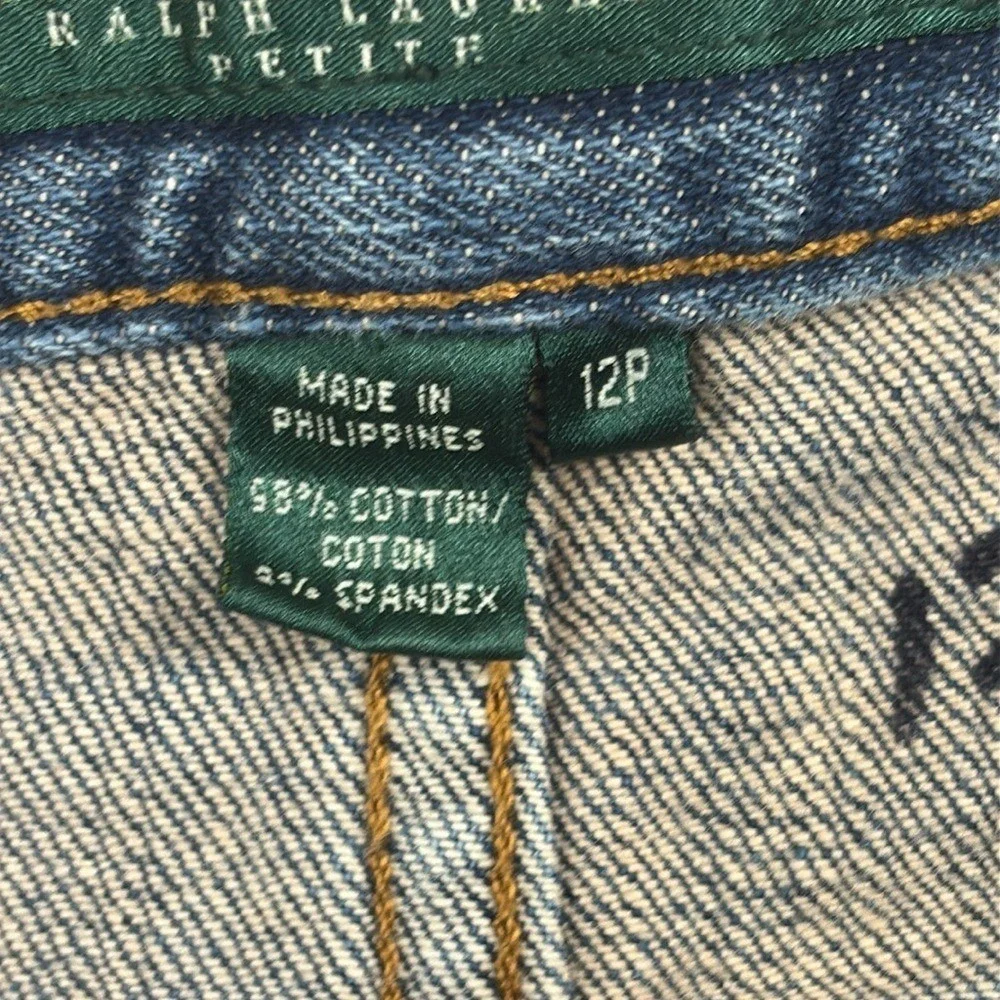 Lauren Jeans Co Ralph Lauren Relaxed Fit Capri Jeans Womens Size 12P Medium Wash